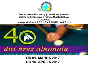 40 DNI BREZ ALKOHOLA 2017